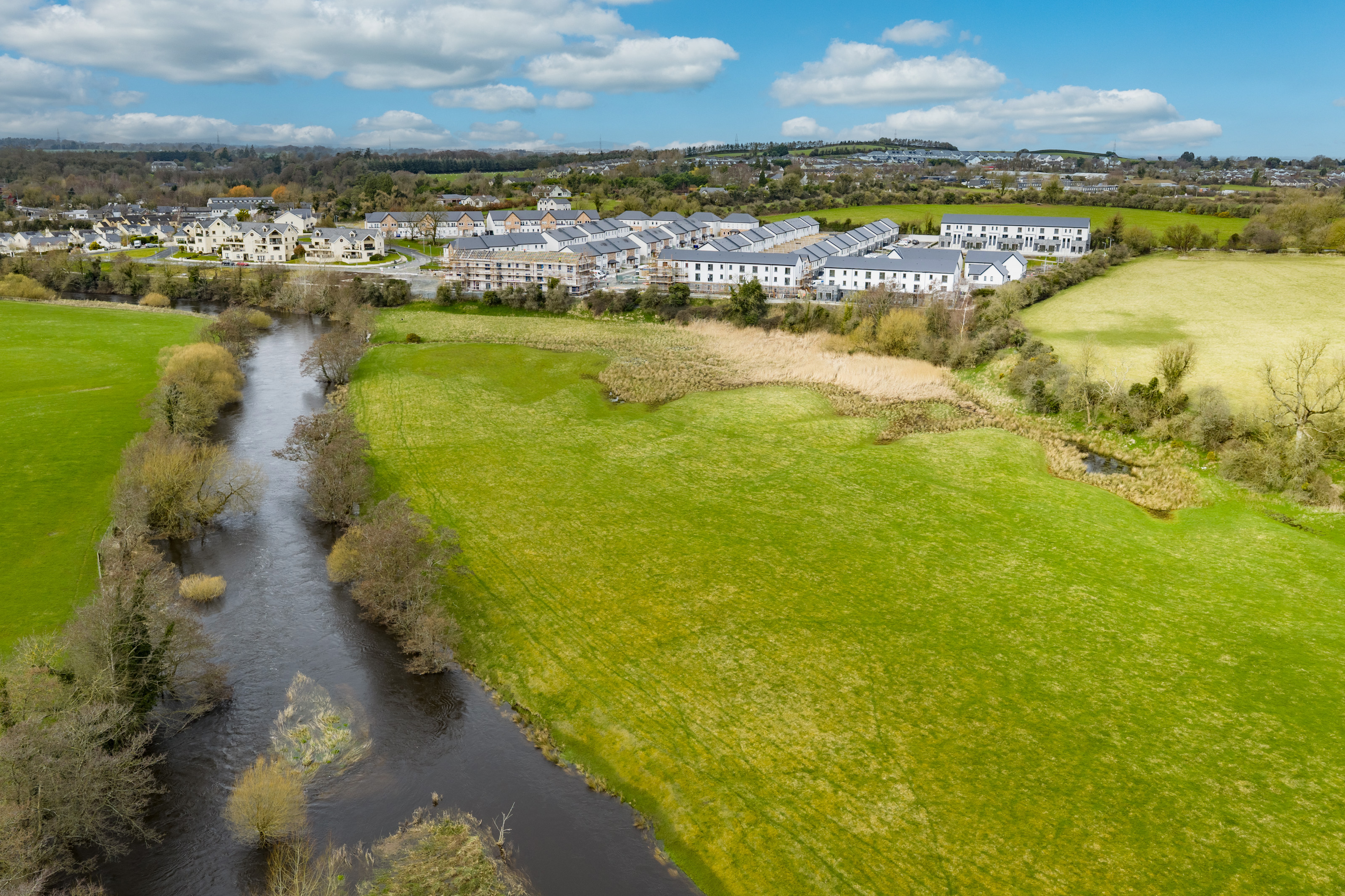 Riverside Manor aerial with river